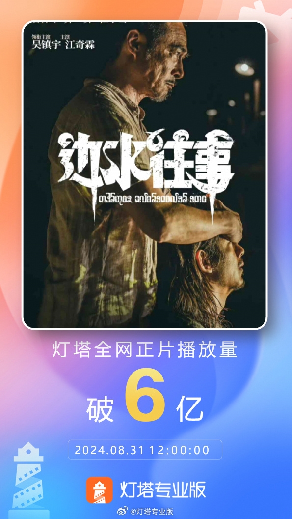 郭麒麟主演《边水往事》播放破6亿 成为2024暑期档犯罪剧冠军