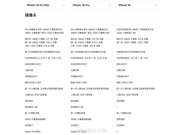 苹果官网删除iPhone 16后置镜头配备抗反射镜头涂层：实测相机鬼影还在