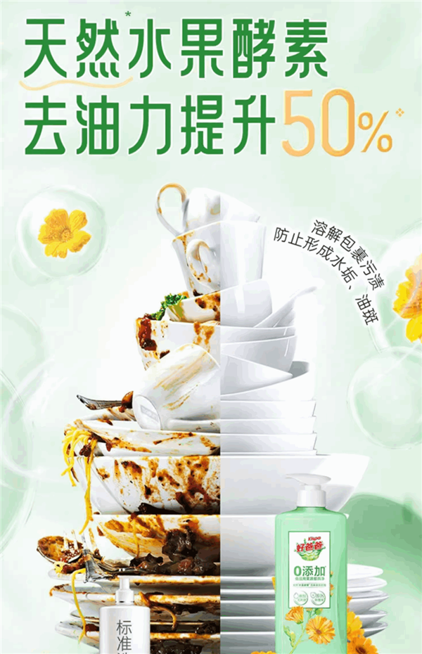 可洗奶瓶、瓜果！食品级果蔬洗洁精大促：2瓶券后14.9元