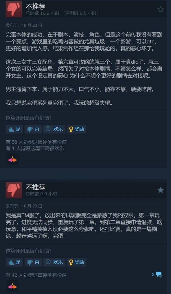 《被美女包围前传》Steam褒贬不一：吃鸡联动遭玩家吐槽