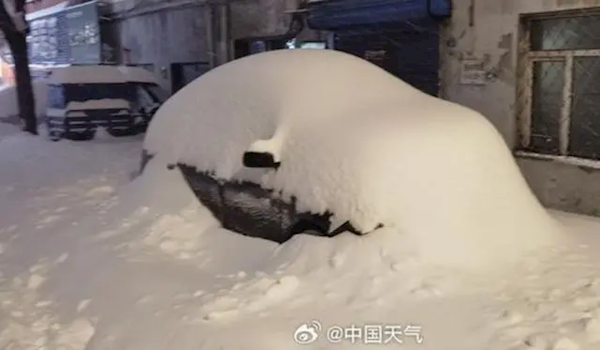 黑龙江暴雪过后 鹤岗车主挖宝寻车：挖到车牌才知道是谁的车